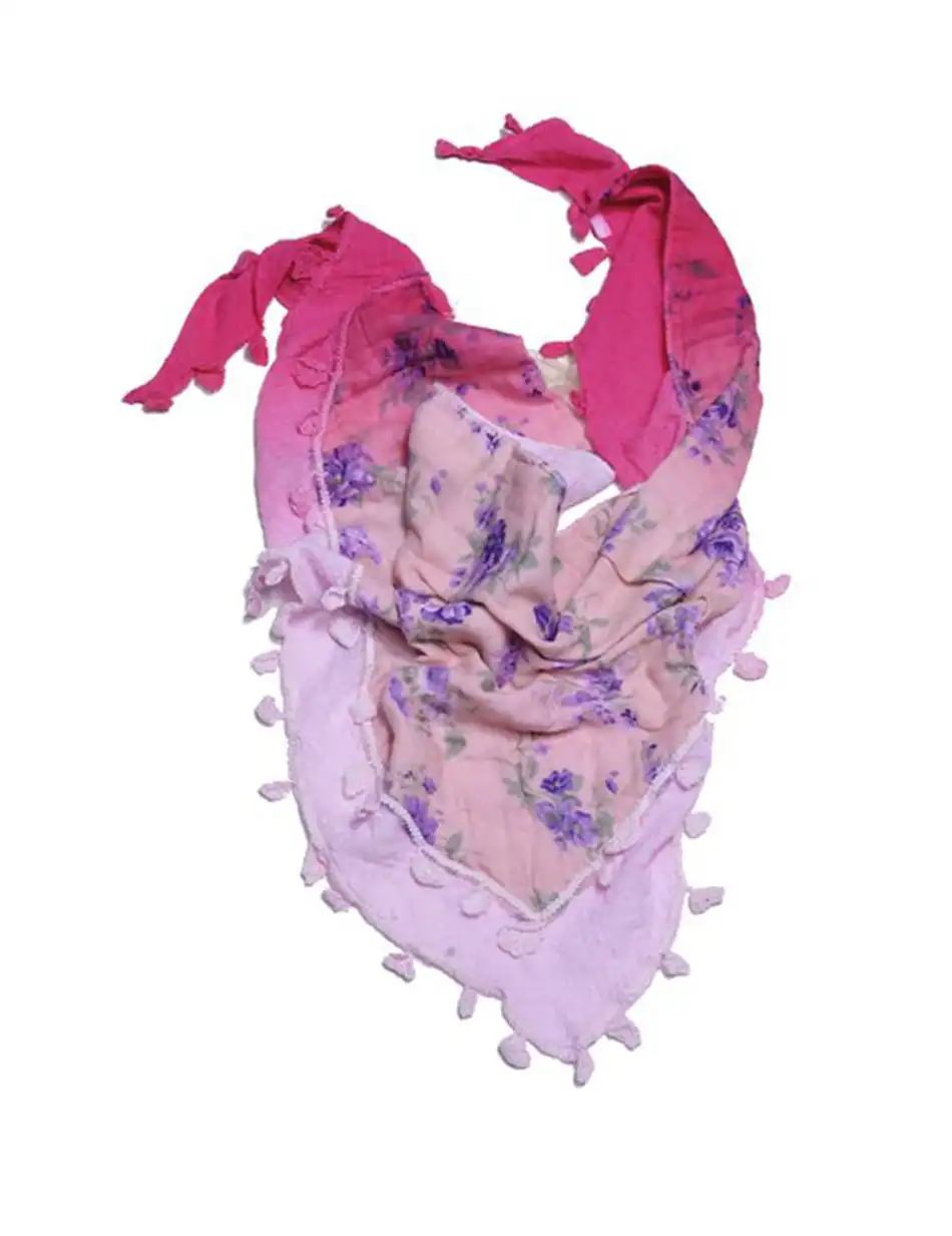 Biston fashion 'Σαν πασμινα, τριγωνο, με λουλουδια 29-501-001 PINK