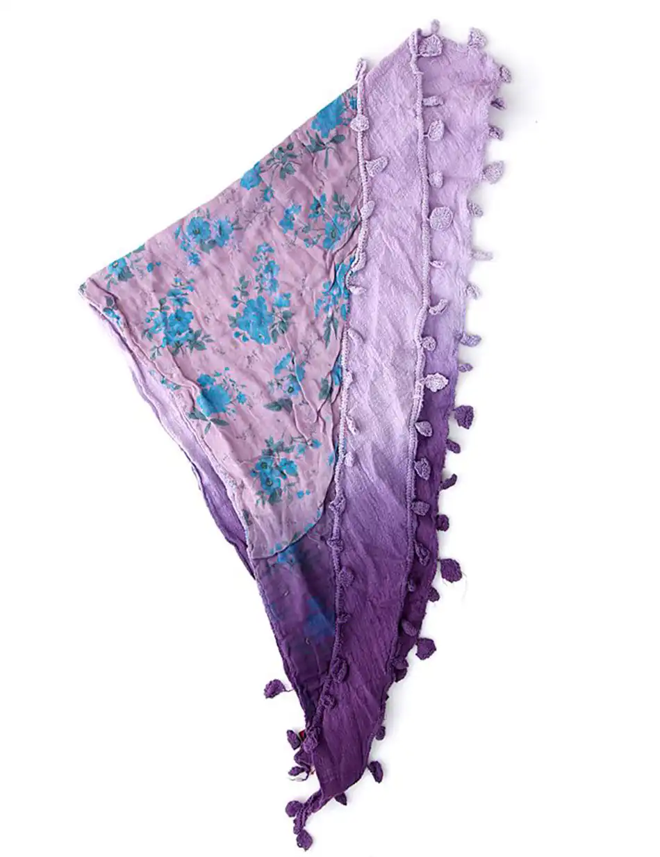 Biston fashion 'Σαν πασμινα, τριγωνο, με λουλουδια 29-501-001 MAUVE