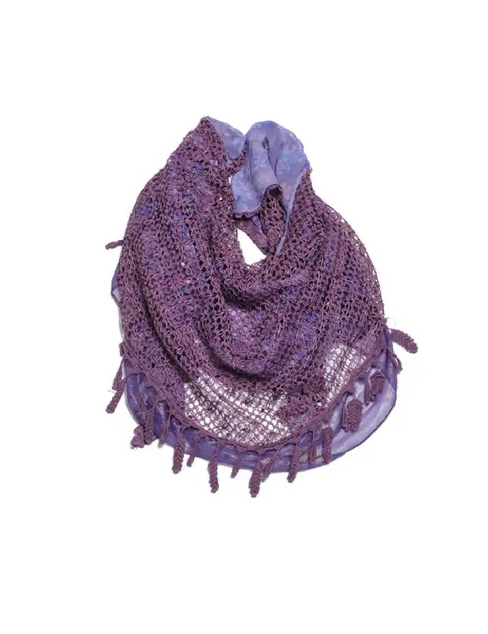 Biston fashion Λεπτο, σαν κασκωλ, με διχτυ. 29-501-004 MAUVE