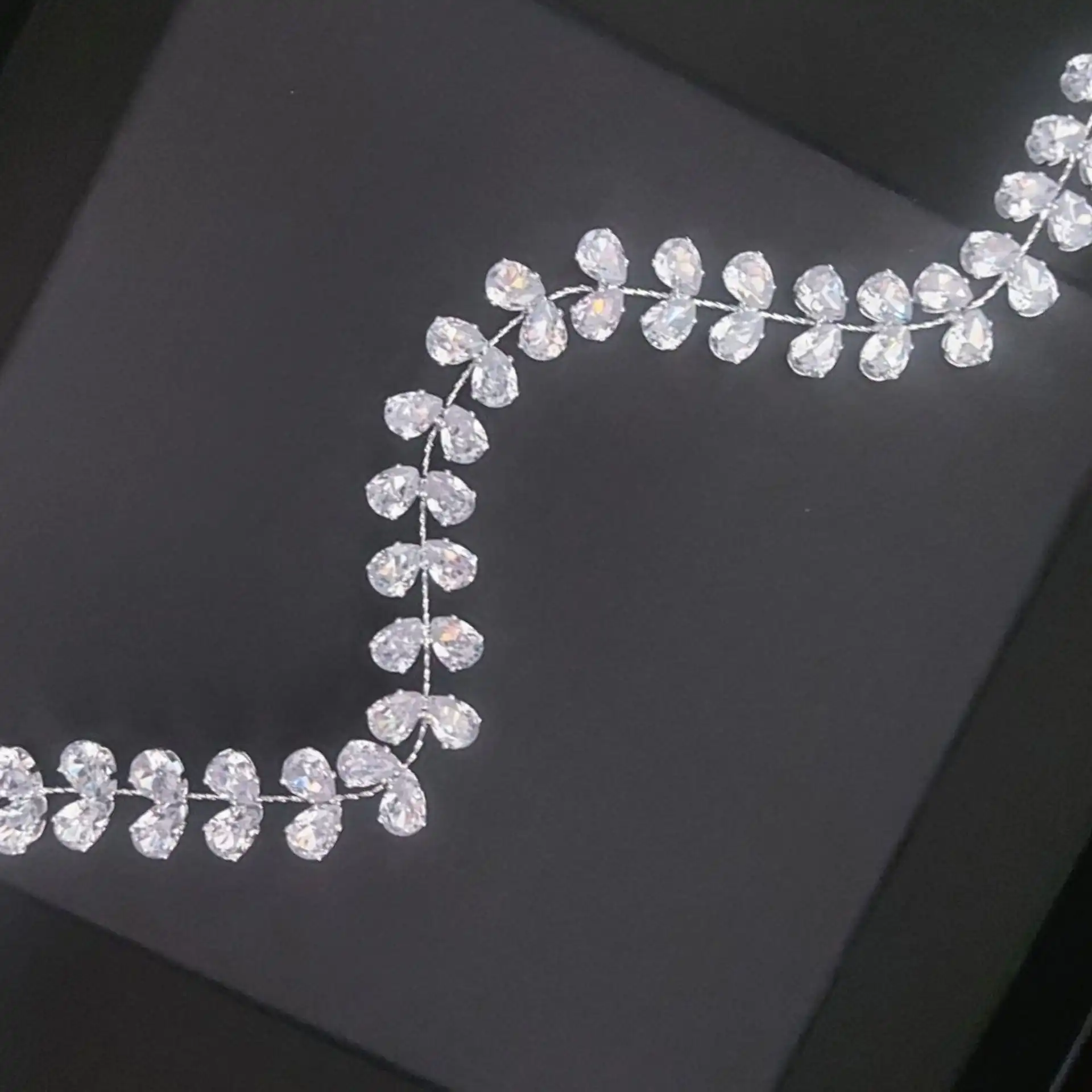 Νυφικό headpiece Zircon 30 cm