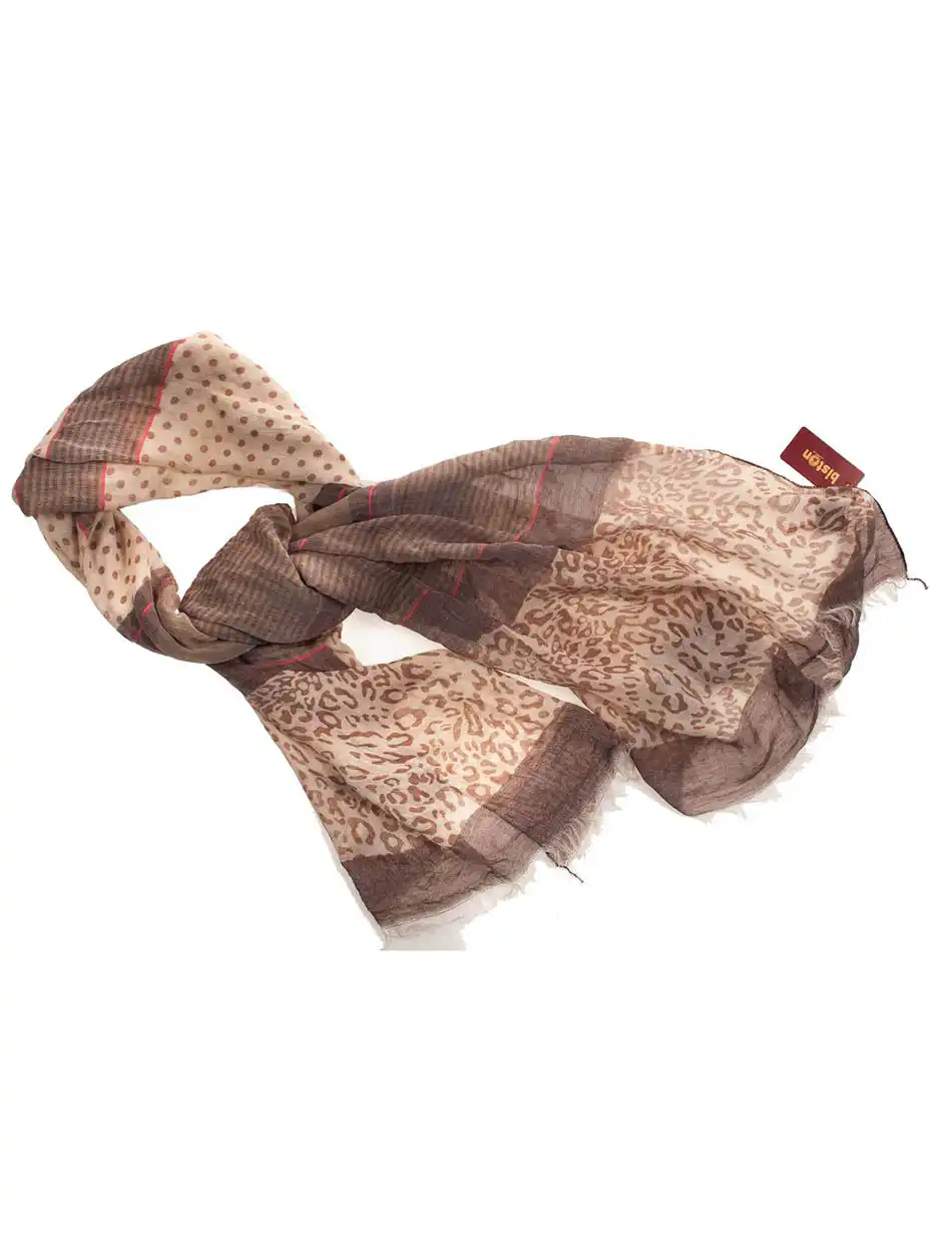 B'Πασμινα, με λεοπαρ τυπωμα 30-501-008 BROWN