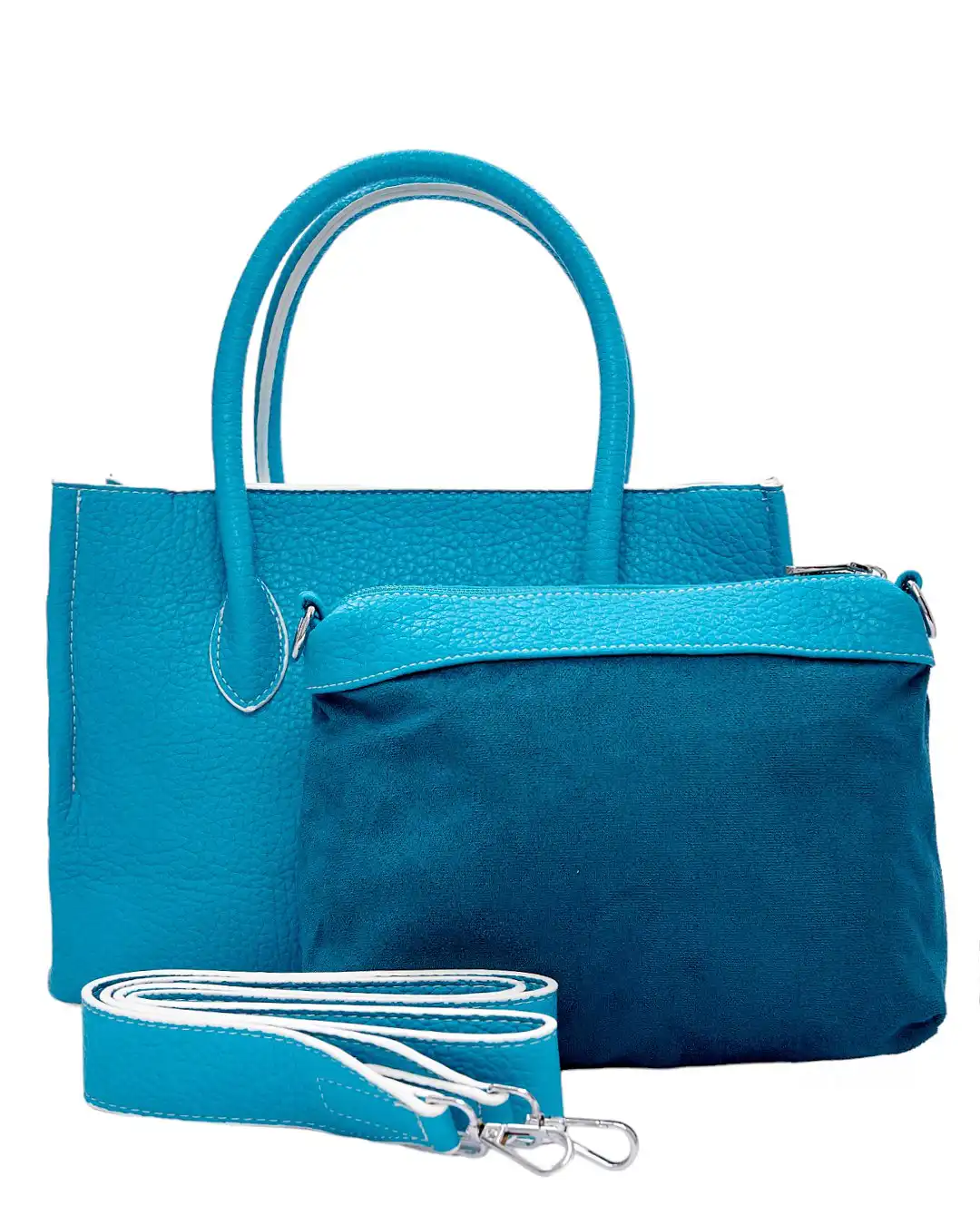 Τσάντα χειρός KX2309 - Γαλάζιο