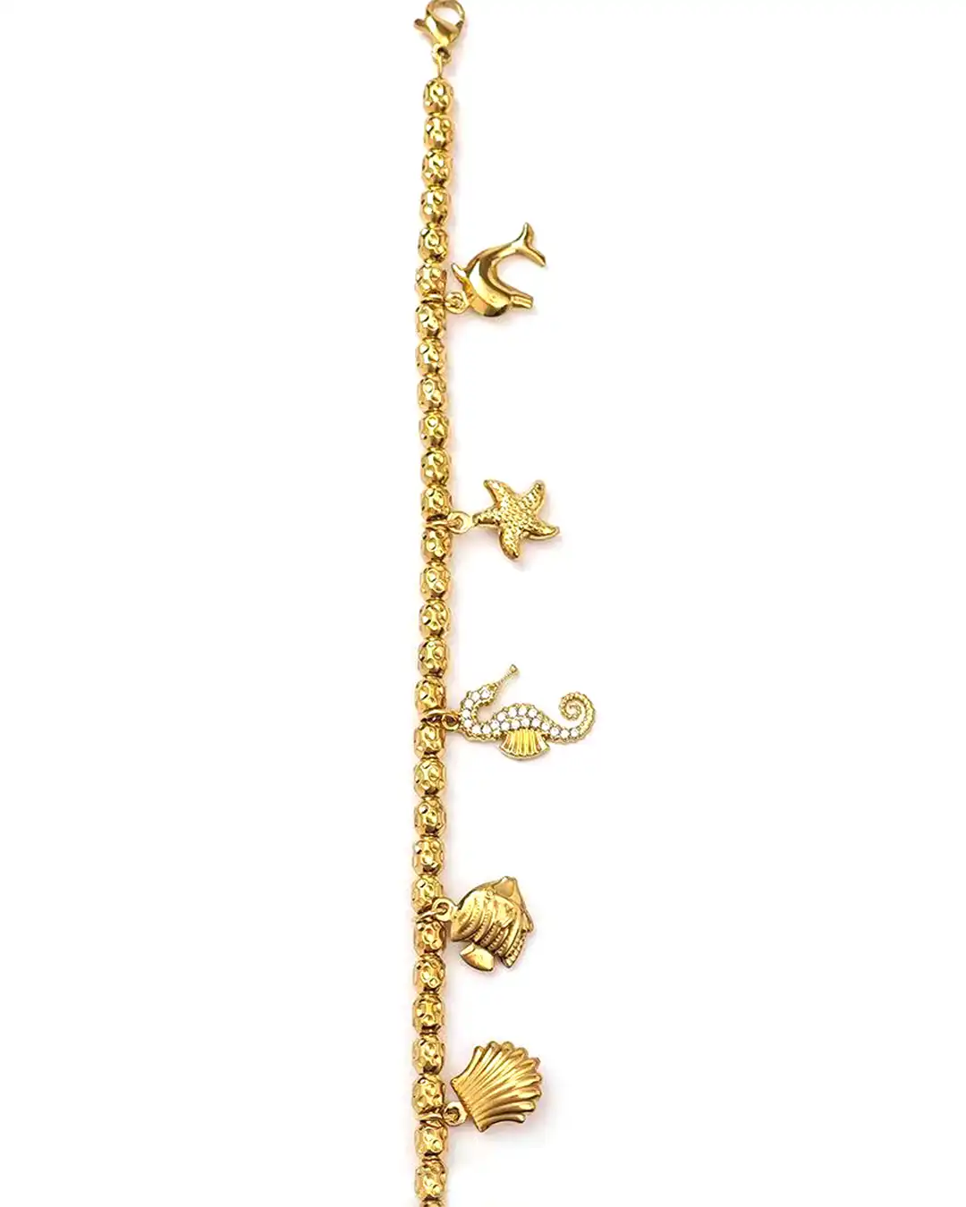 Βραχιόλι με διακοσμητικό ιππόκαμπο AA-B229 – Χρυσό