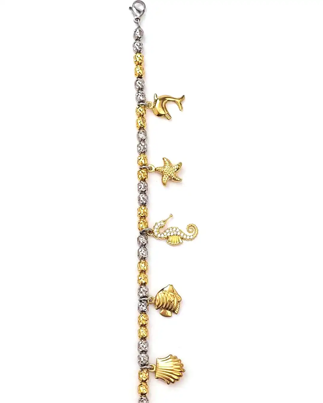 Βραχιόλι με διακοσμητικό ιππόκαμπο AA-B229 – Ανθρακί