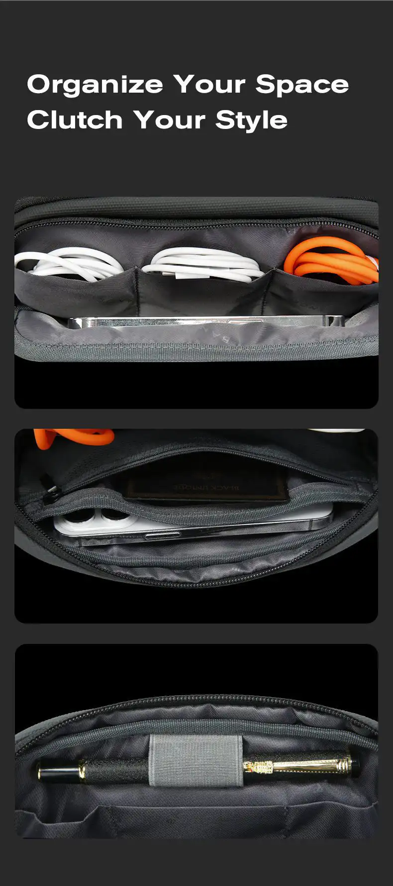 Θήκη οργάνωσης καλωδίων Bange 3066 μαύρο