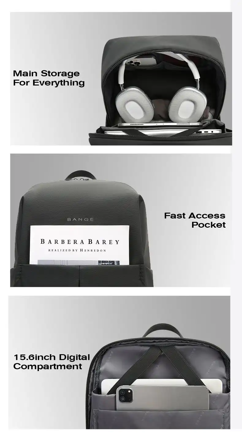 Σακίδιο Πλάτης Laptop 25L 15,6” Bange 3078 μαύρο