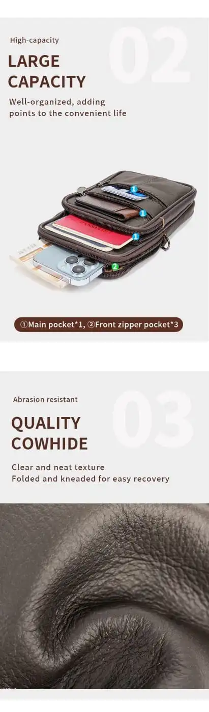 Δερμάτινο τσαντάκι ώμου Cardinal 3103 black