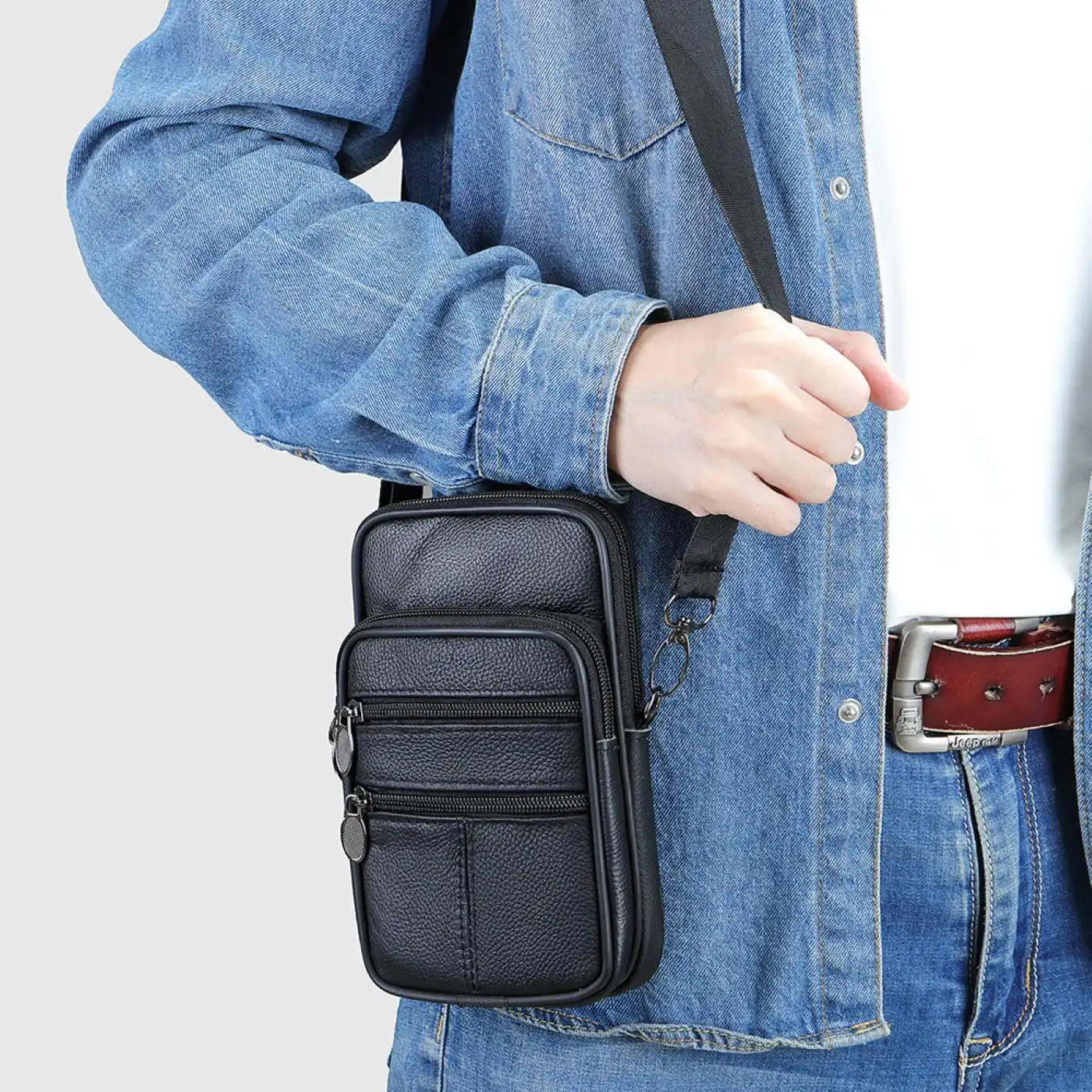 Δερμάτινο τσαντάκι ώμου Cardinal 3103 black Δερμάτινο τσαντάκι ώμου Cardinal 3103 black