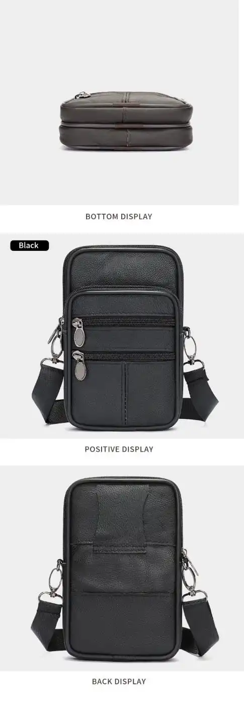 Δερμάτινο τσαντάκι ώμου Cardinal 3103 black