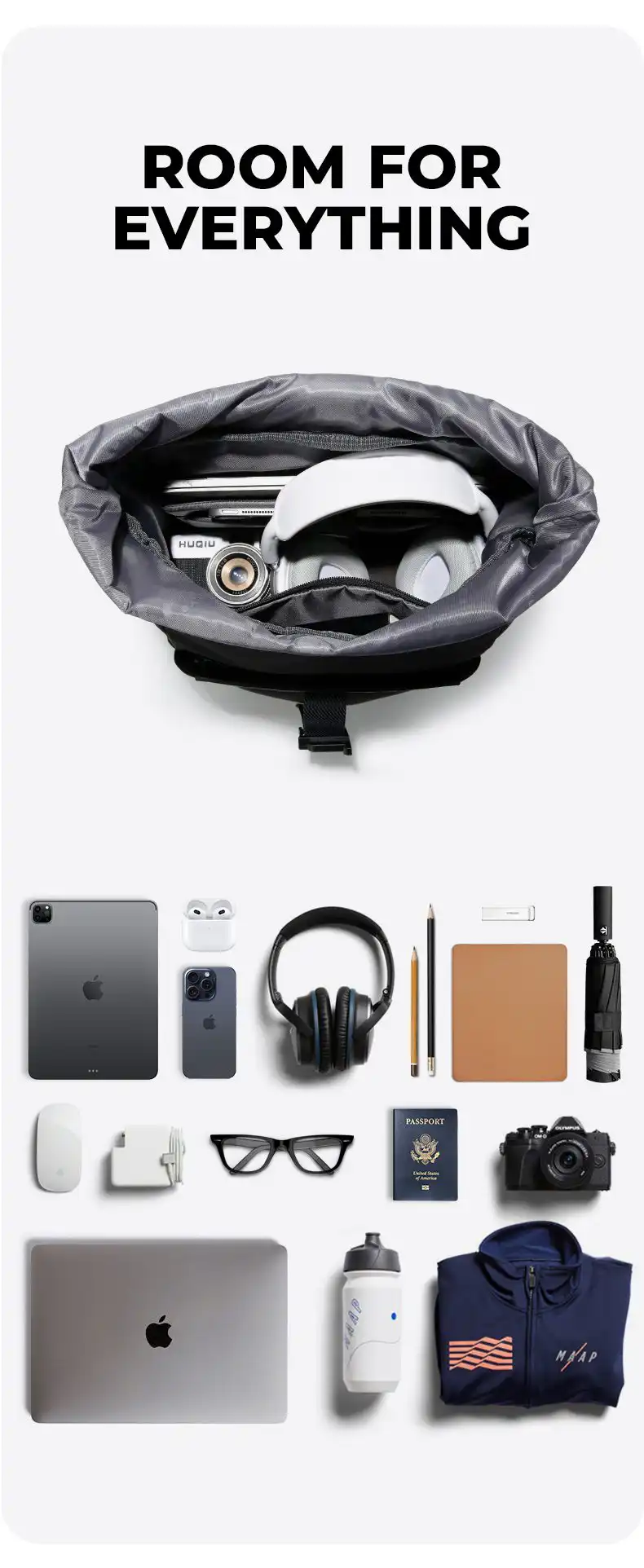 Σακίδιο Πλάτης Laptop 22L 15,6” Bange 3115 γκρι