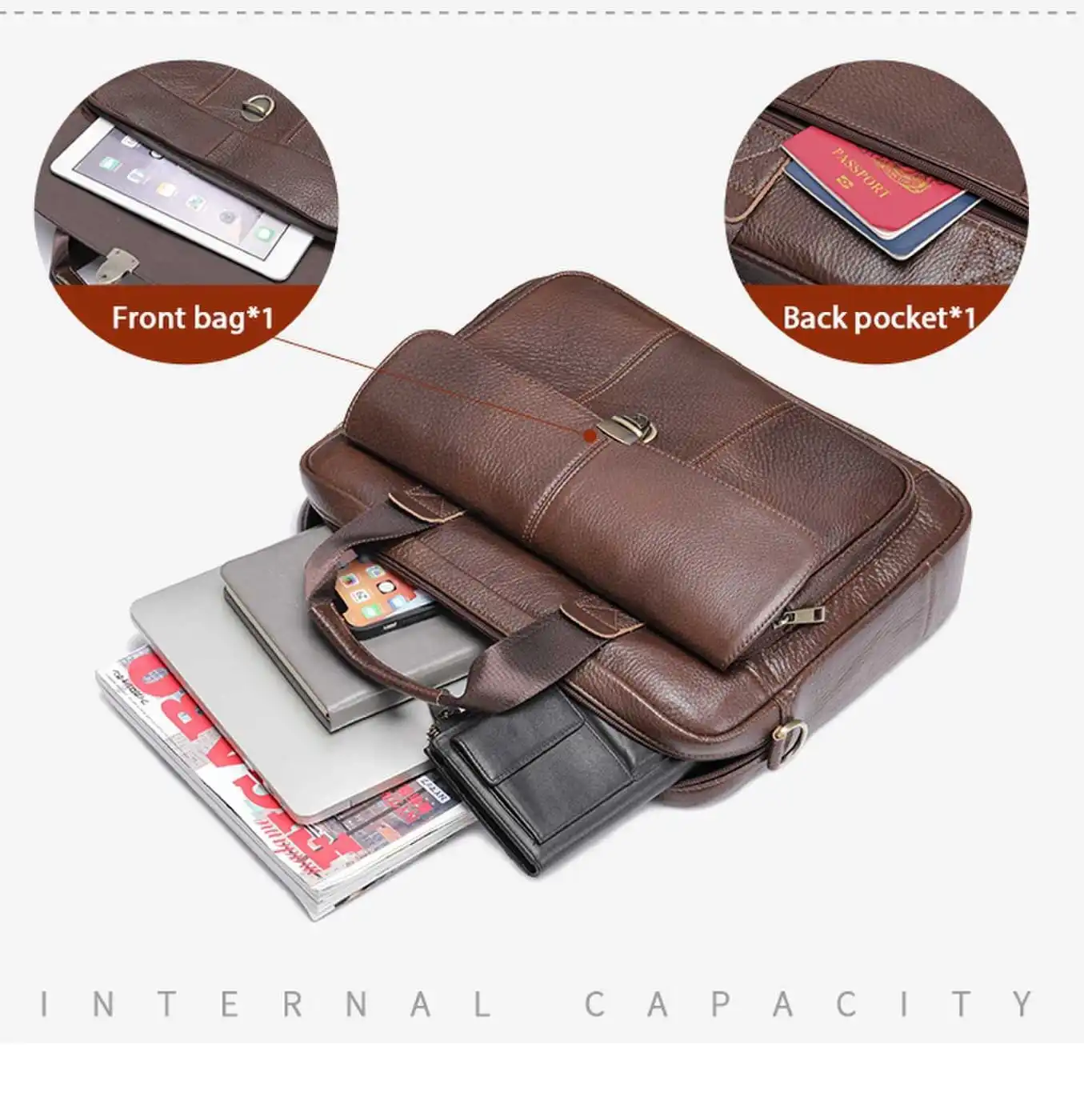 Δερμάτινος χαρτοφύλακας Cardinal 315 καφέ