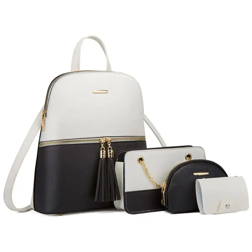 Γυναικείο σετ Σακίδιο πλάτης/τσάντα χιαστί/νεσεσέρ/πορτοφόλι Cardinal 316 white