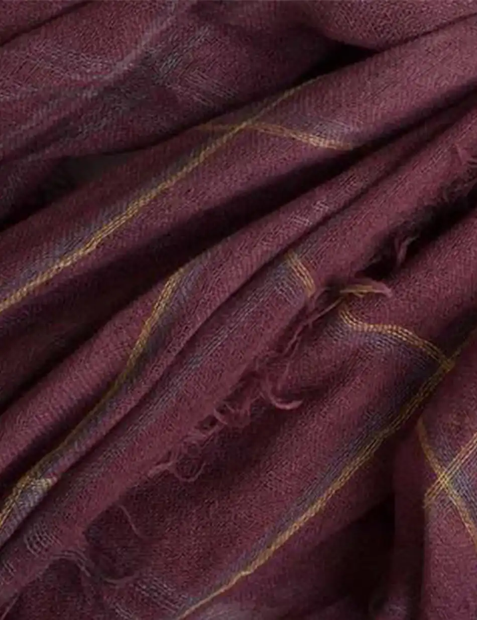 Κασκώλ, με τετραγωνάκια 32-501-001 WINE RED