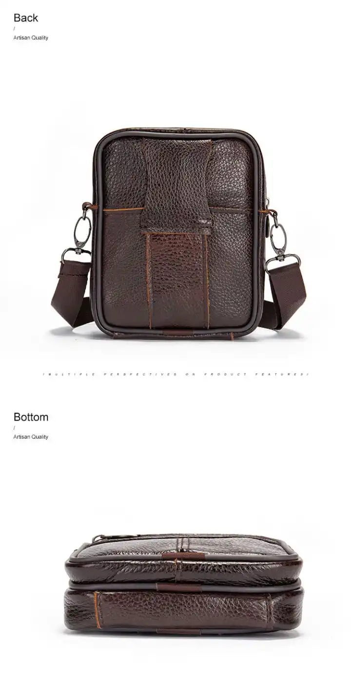 Δερμάτινο τσαντάκι ώμου Cardinal 3205 σκούρο καφέ