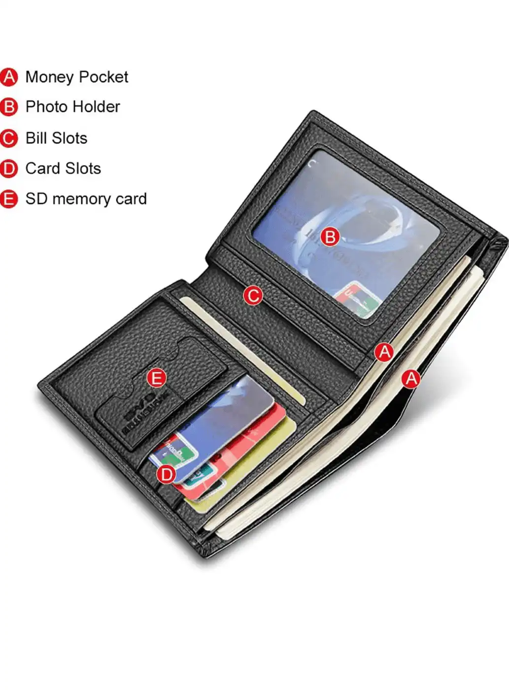 Δερμάτινο Ανδρικό πορτοφόλι Laorentou 321j002L μαύρο Δερμάτινο Ανδρικό πορτοφόλι Laorentou 321j002L μαύρο