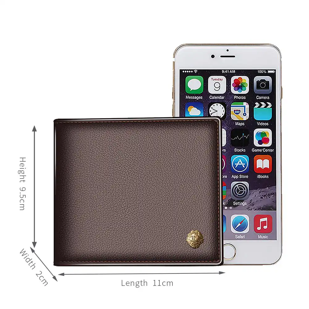 Δερμάτινο Ανδρικό πορτοφόλι Laorentou 328J004L σκούρο καφέ