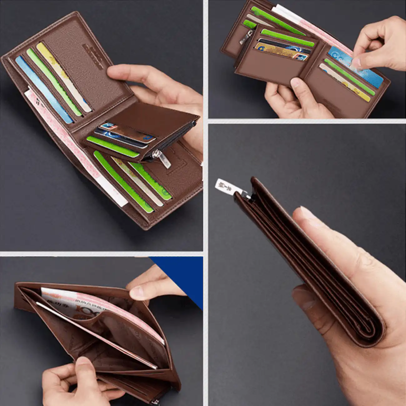 Δερμάτινο Ανδρικό πορτοφόλι Laorentou 328J007L σκούρο καφέ Δερμάτινο Ανδρικό πορτοφόλι Laorentou 328J007L σκούρο καφέ