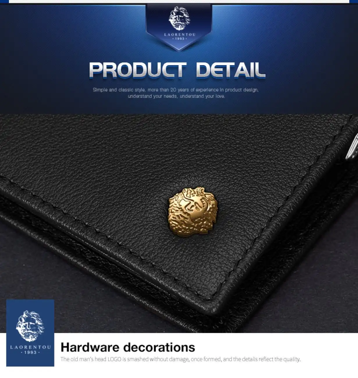 Δερμάτινο Ανδρικό πορτοφόλι Laorentou 328J007L μαύρο