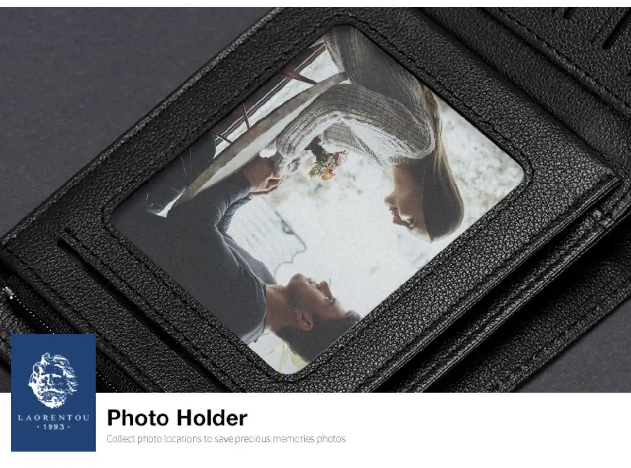 Δερμάτινο Ανδρικό πορτοφόλι Laorentou 328J007L μαύρο