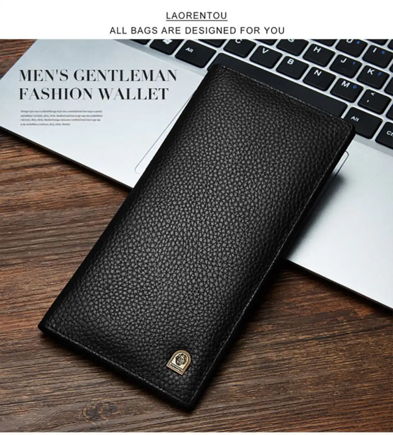Δερμάτινο Ανδρικό πορτοφόλι Laorentou 329J019L μαύρο