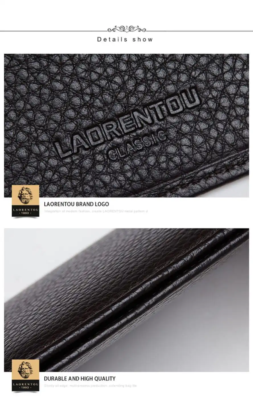 Δερμάτινο Ανδρικό πορτοφόλι Laorentou 329J019L μαύρο