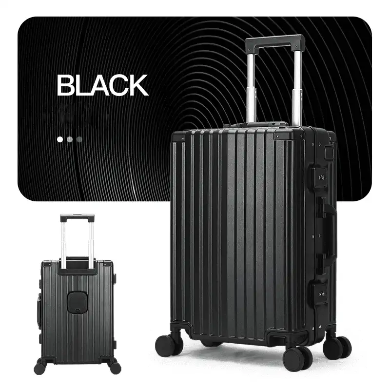 Βαλίτσα Μεγάλη Αλουμινίου Σκληρή Bopai 33-859261/70 μαύρο