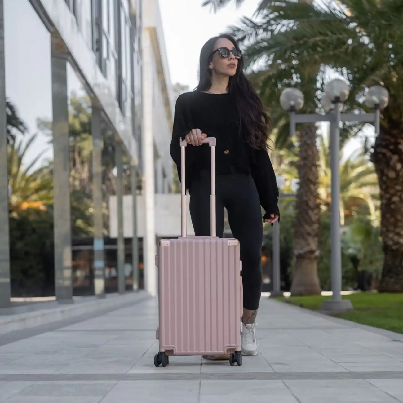 Βαλίτσα χειραποσκευή καμπίνας Bopai 33-859208 ροζ χρυσό