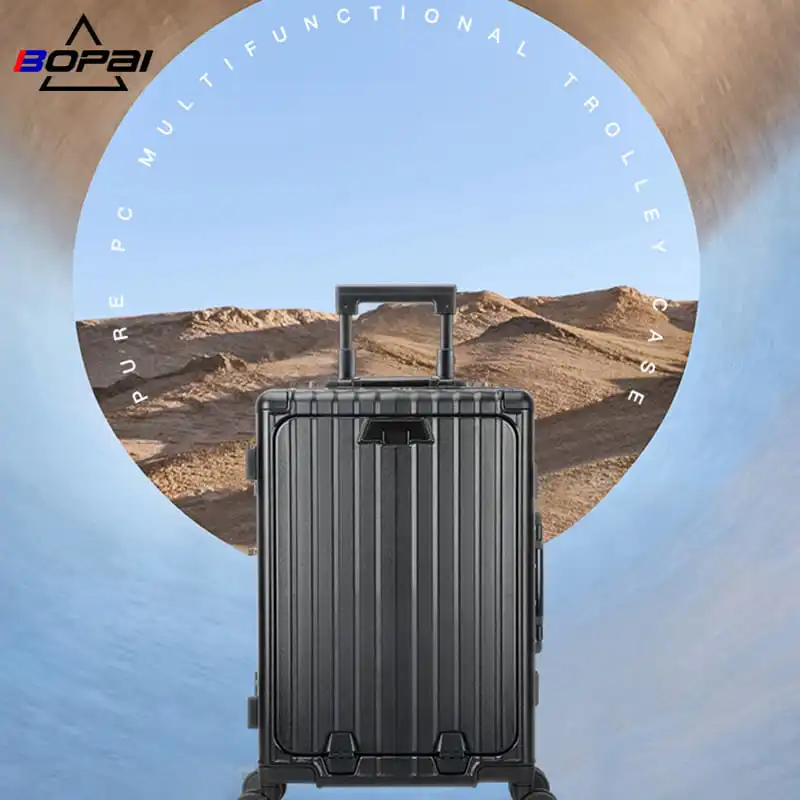 Βαλίτσα χειραποσκευή αλουμινίου σκληρή Bopai 33-860201 μαύρο