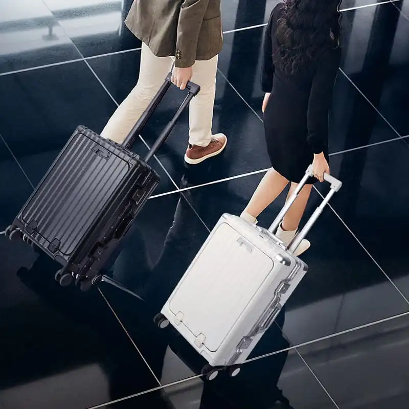 Βαλίτσα χειραποσκευή αλουμινίου σκληρή Bopai 33-860201 μαύρο