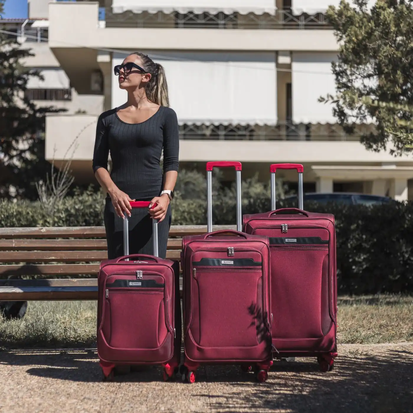 Βαλίτσες trolley (σετ 3 τεμαχίων) Cardinal 3300 μπορντό Βαλίτσες trolley (σετ 3 τεμαχίων) Cardinal 3300 μπορντό