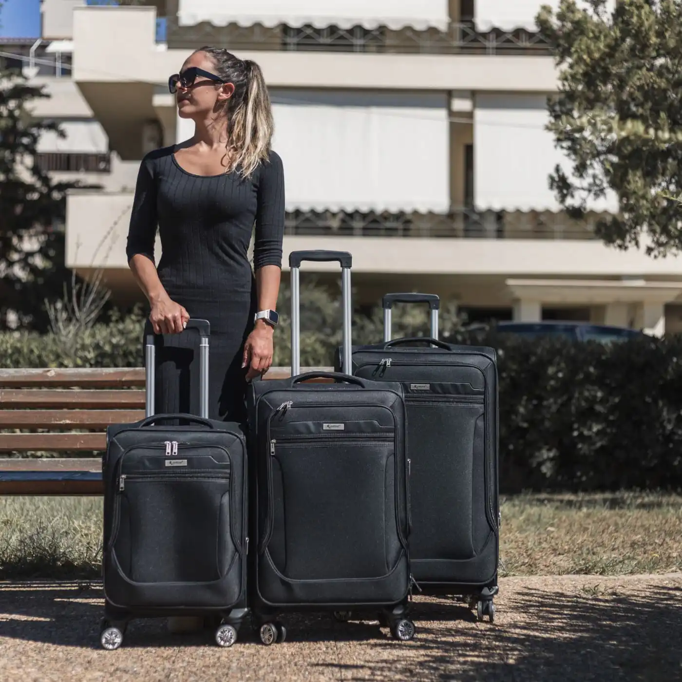 Βαλίτσες trolley (σετ 3 τεμαχίων) Cardinal 3300 μαύρη Βαλίτσες trolley (σετ 3 τεμαχίων) Cardinal 3300 μαύρη