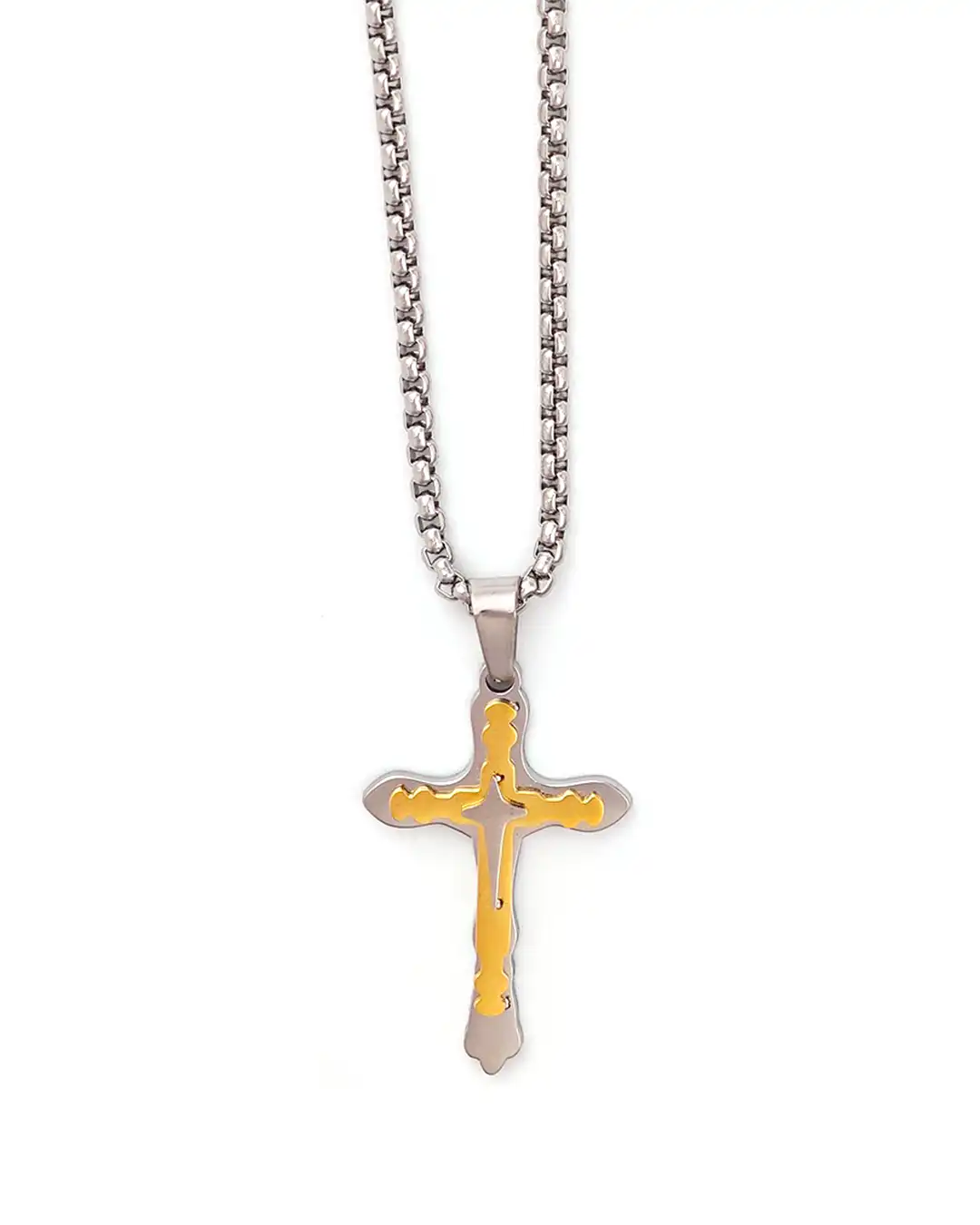 Αλυσίδα λαιμού με σταυρό WW-K440 – Χρυσό