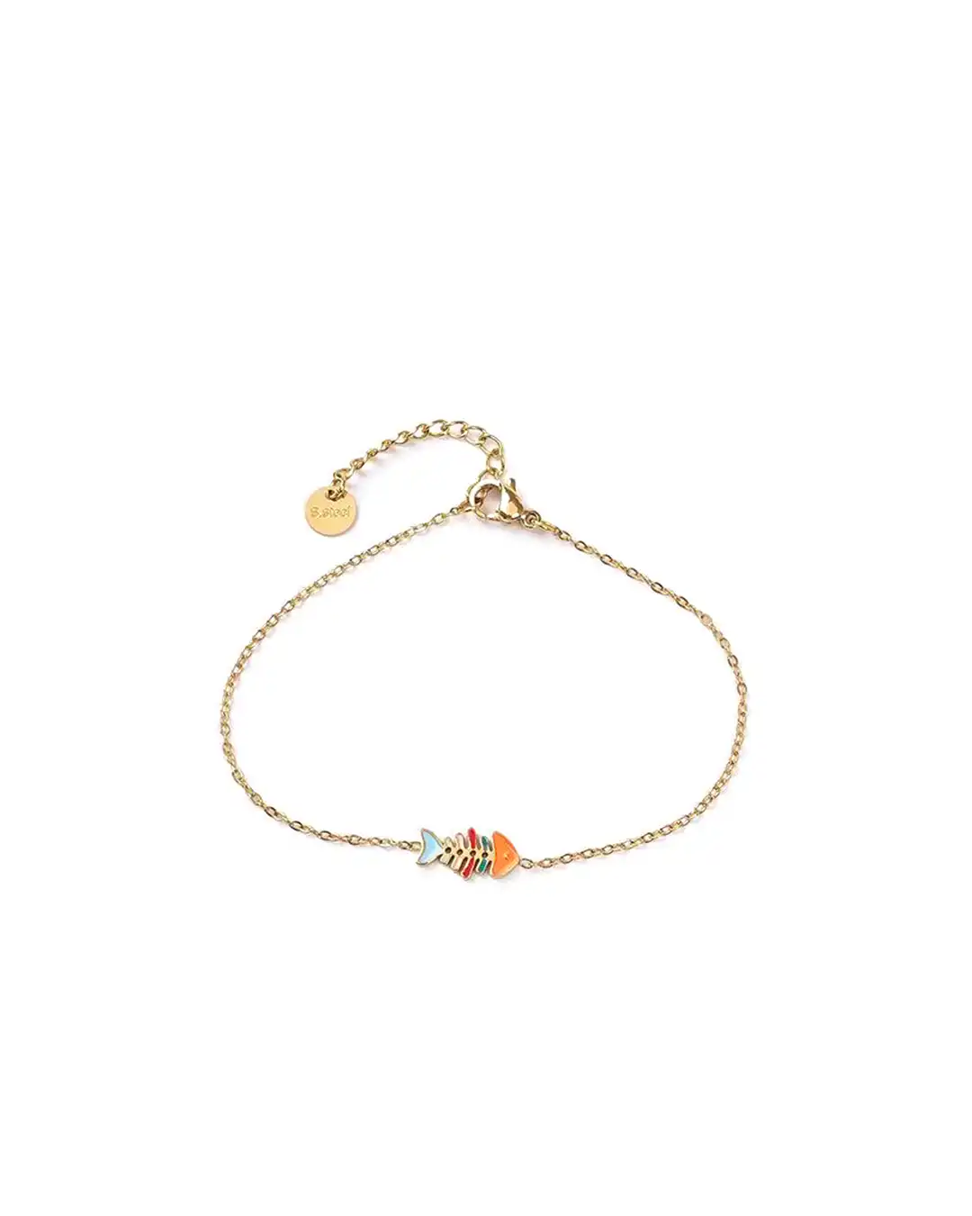 Βραχιόλι με διακοσμητικό ψαροκοκκαλο YC-B118 – Χρυσό