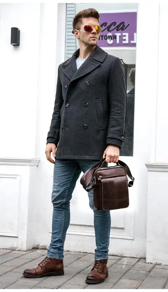 Δερμάτινο τσαντάκι ώμου Cardinal 379 coffee