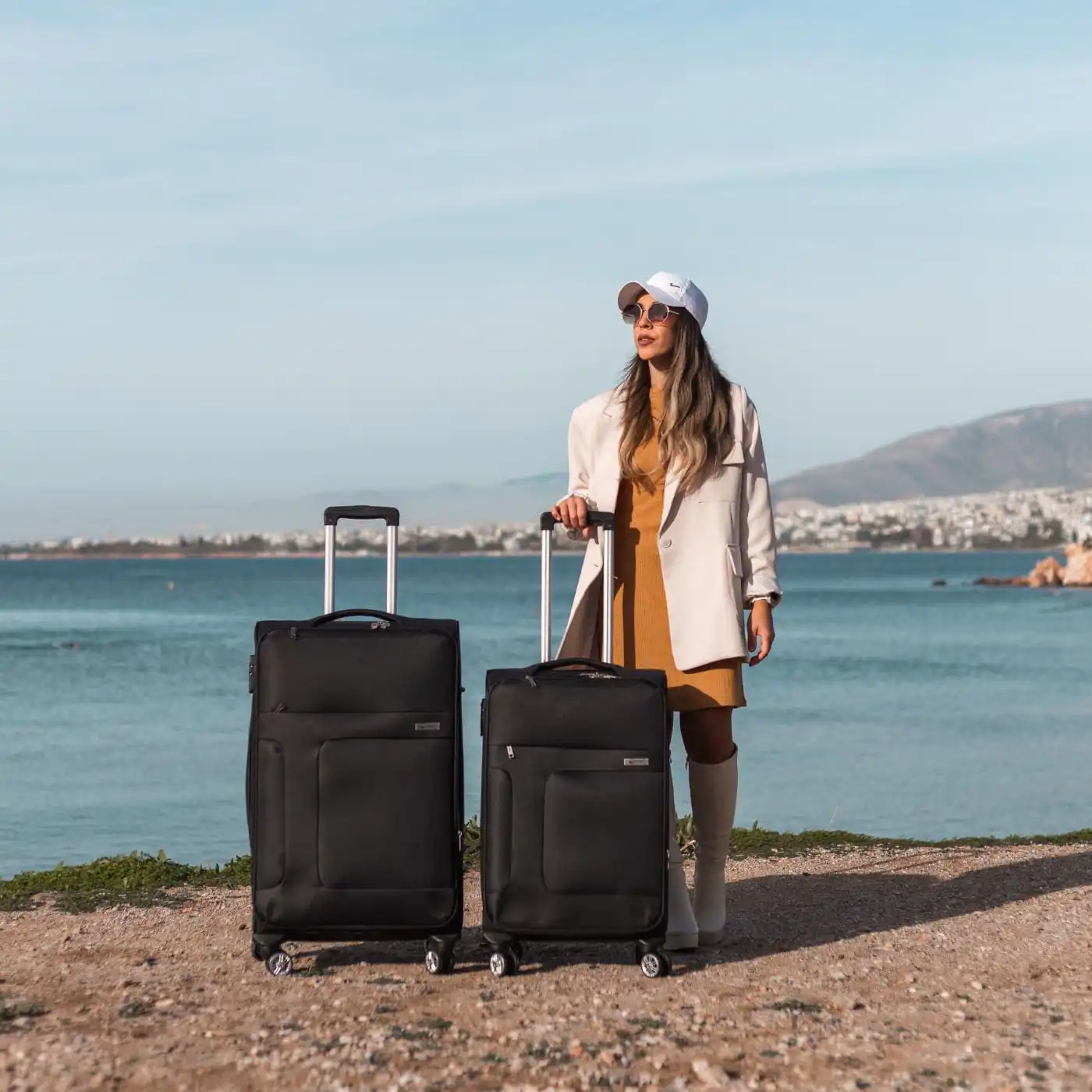 Βαλίτσα trolley Cardinal μεσαία μεγάλη 3800 60/70cm μαύρη