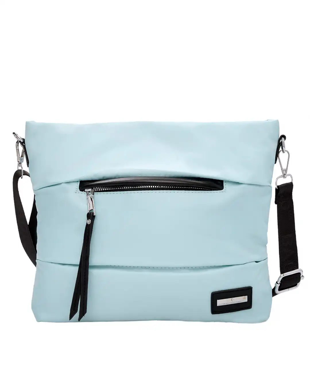Τσάντα ώμου-χιαστί με αδιάβροχο ύφασμα-KX2236 – Γαλάζιο