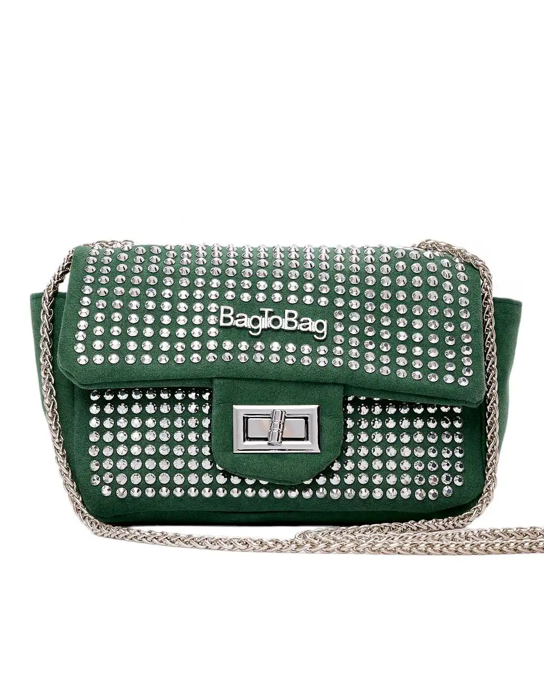 Τσάντα ώμου με αλυσίδα 21966 – Πράσινο