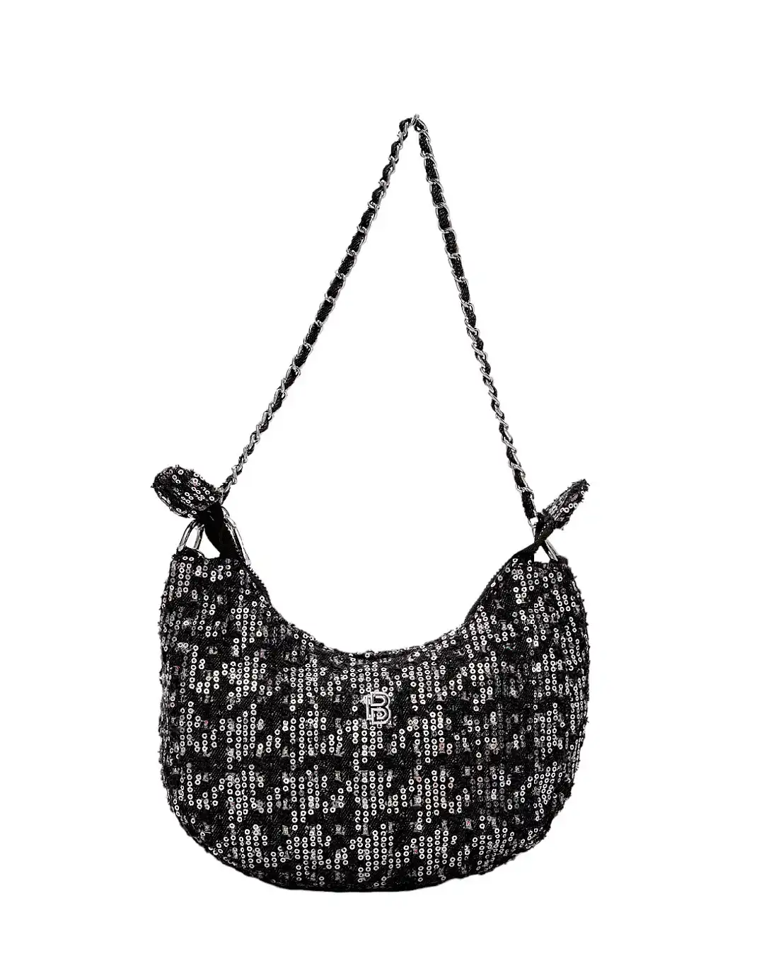 Τσάντα ώμου με παγιετες BS23202 – Μαύρο