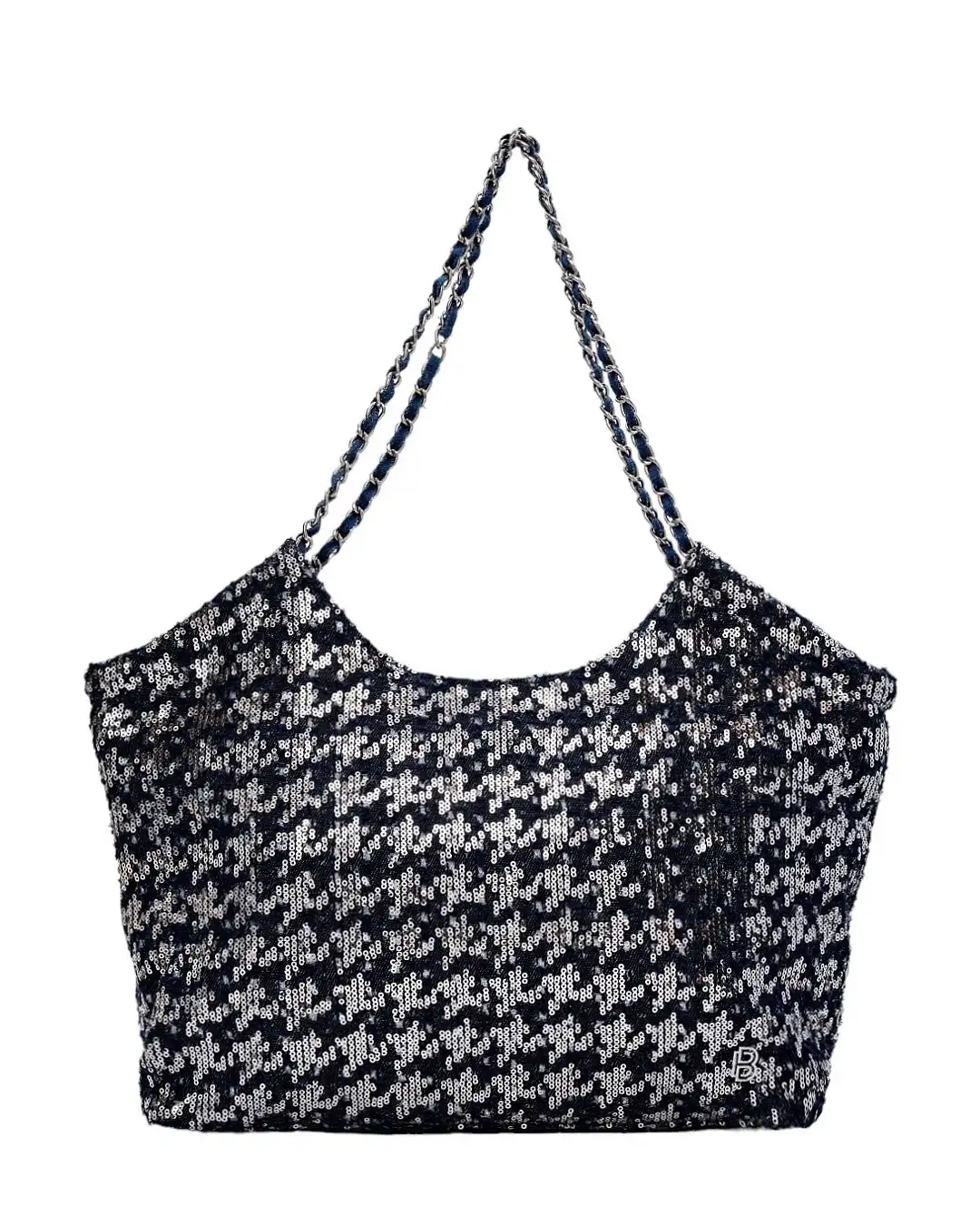 Τσάντα ώμου με παγιετες BS23206 – Μπλέ