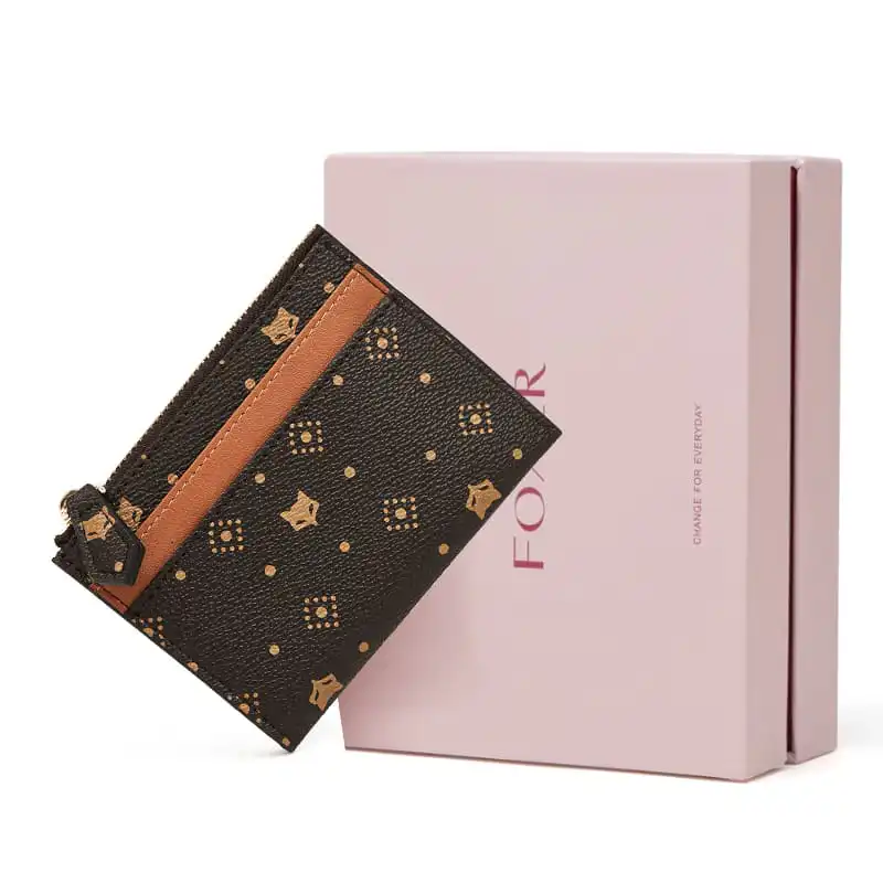 Γυναικείο πορτοφόλι/καρτοθήκη PVC Foxer 2161015F καφέ Γυναικείο πορτοφόλι/καρτοθήκη PVC Foxer 2161015F καφέ