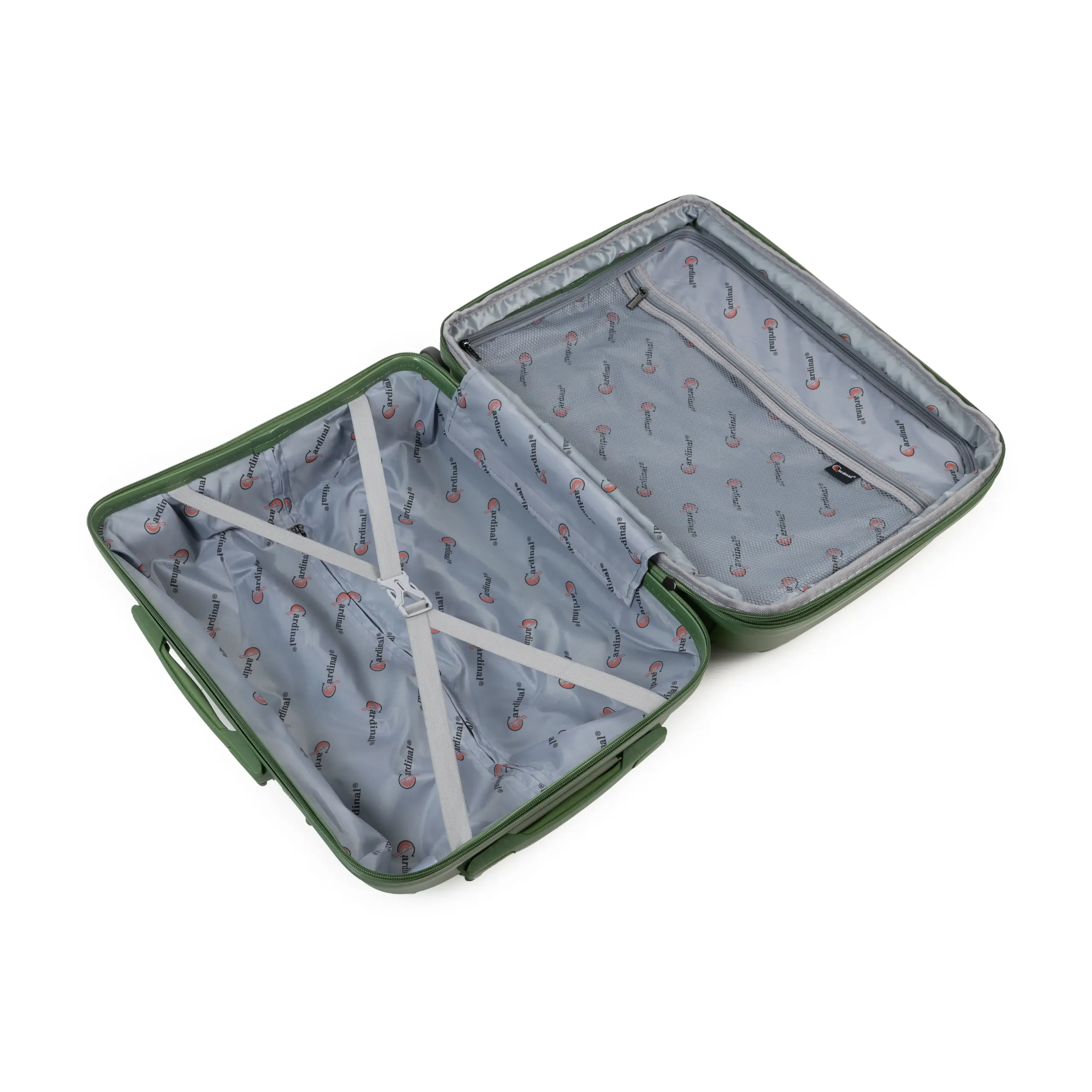 Βαλίτσα καμπίνας με αποσπόμενα ροδάκια Cardinal 4005/55 πράσινο
