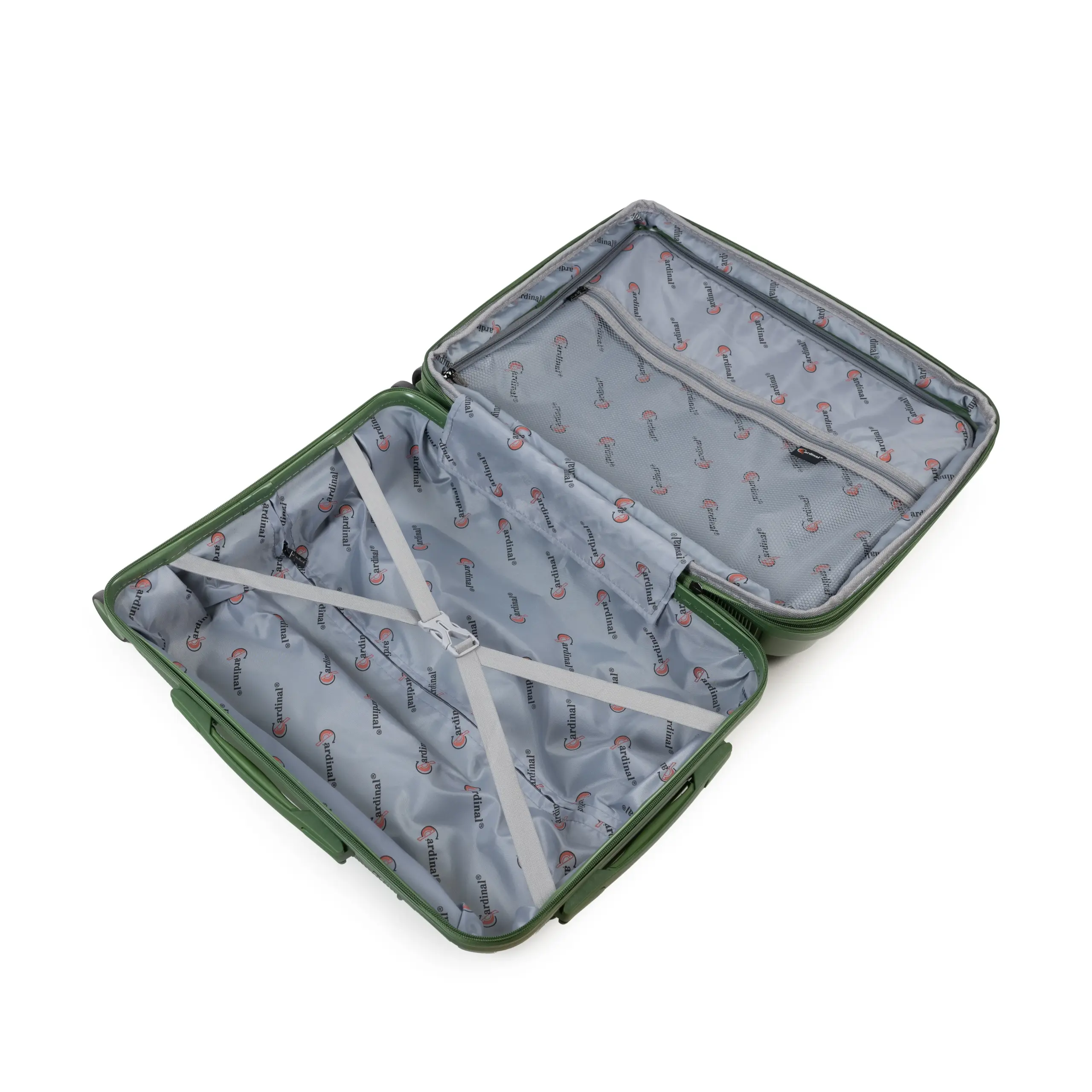 Βαλίτσα καμπίνας με αποσπόμενα ροδάκια Cardinal 4006/55 πράσινο
