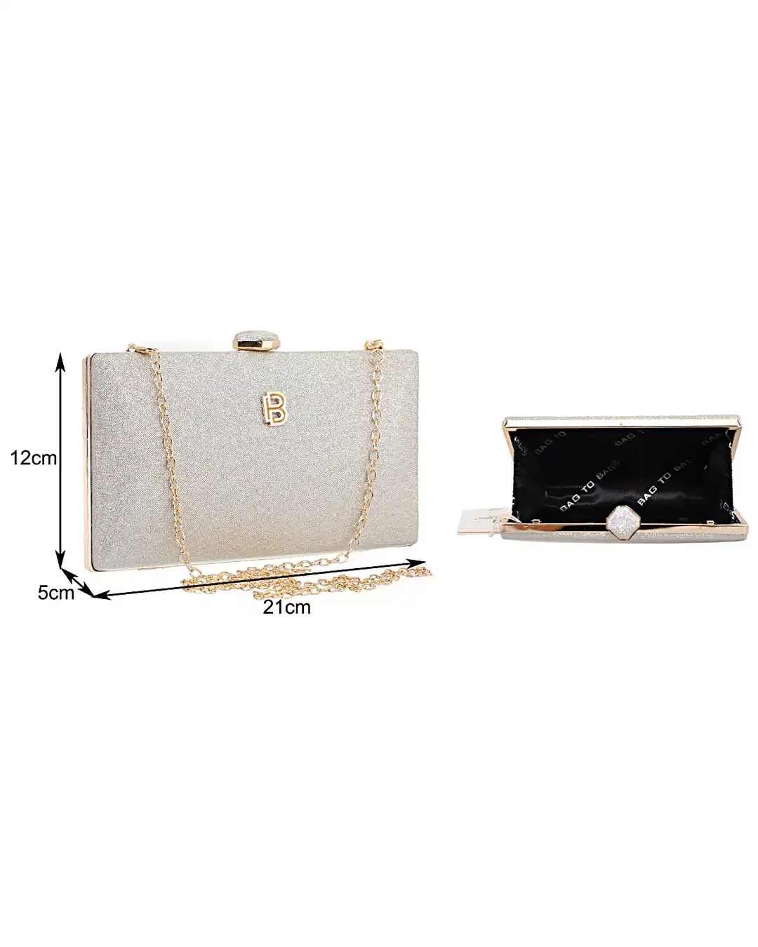 Τσάντα φάκελος clutch JH-2235 – Χρυσό