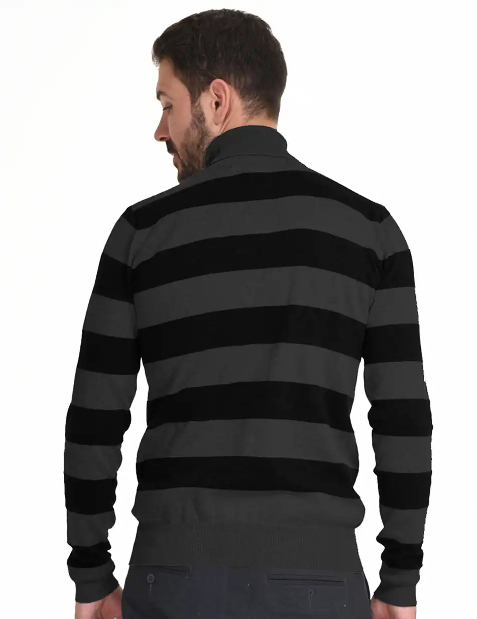 Smart fashion ανδρική πλεχτή  μπλούζα 44-206-021 DK GREY