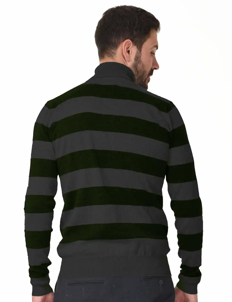 Smart fashion ανδρική πλεχτή  μπλούζα 44-206-021 GREEN