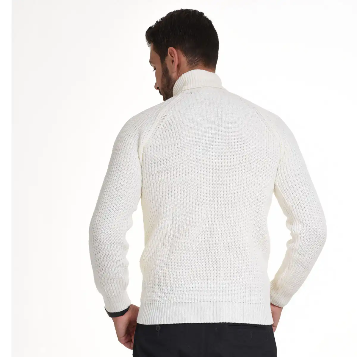 Smart fashion ανδρική πλεχτή  μπλούζα 44-206-025 OFF WHITE