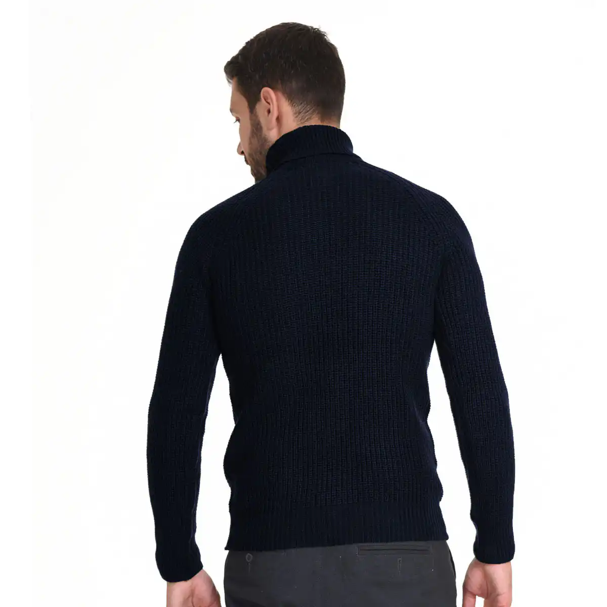 Smart fashion ανδρική πλεχτή μπλούζα 44-206-025 NAVY