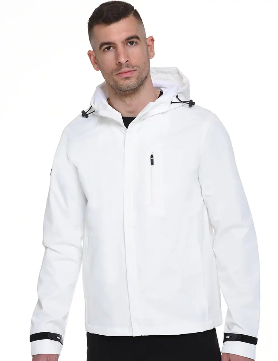 Biston fashion ανδρικό κοντό πανωφόρι 45-201-001 WHITE