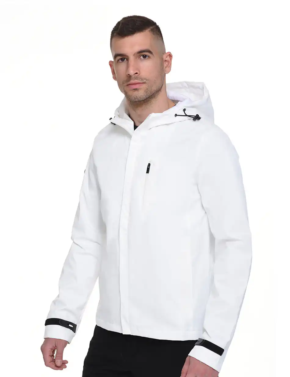 Biston fashion ανδρικό κοντό πανωφόρι 45-201-001 WHITE