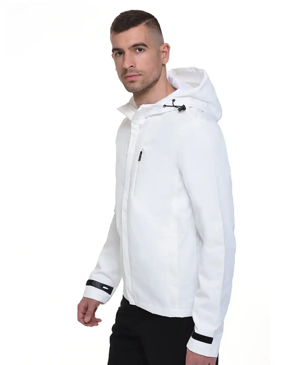 Biston fashion ανδρικό κοντό πανωφόρι 45-201-001 WHITE